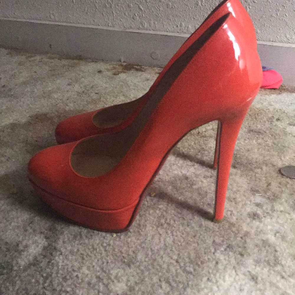 Coral Pink Christian Louboutin Platforms size 38.5
